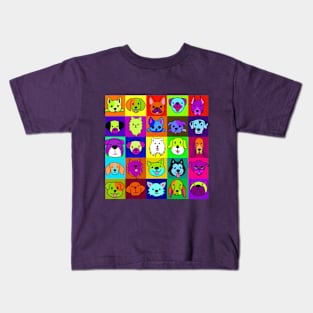 Fun dogs bright color Kids T-Shirt